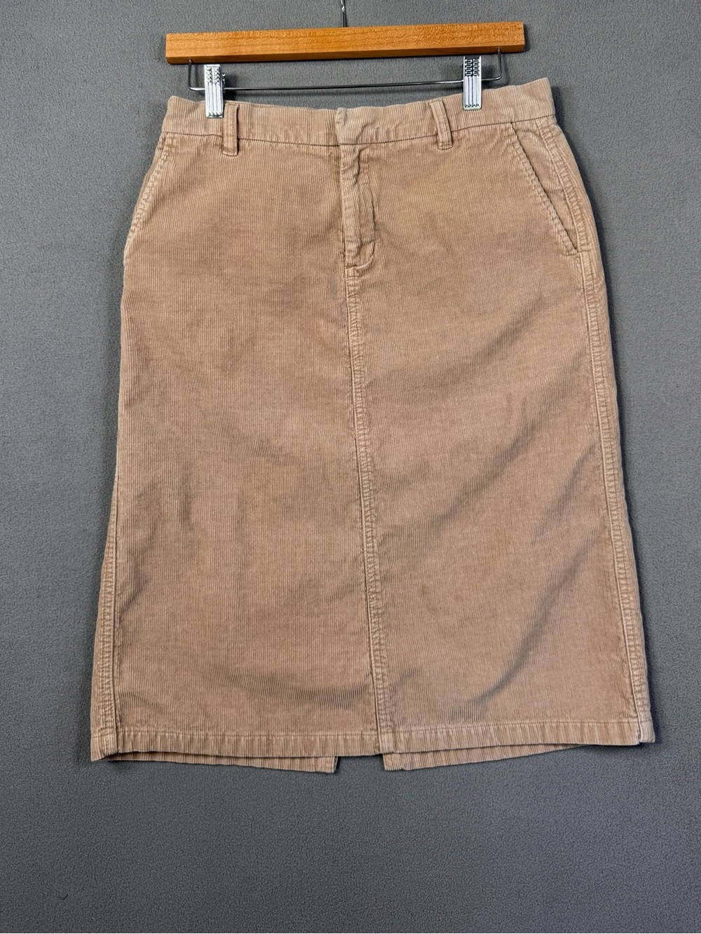 Calvin Klein Jeans Corduroy Pencil Skirt in Tan